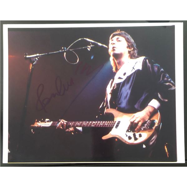 Paul McCartney Signed Photo Live on Stage