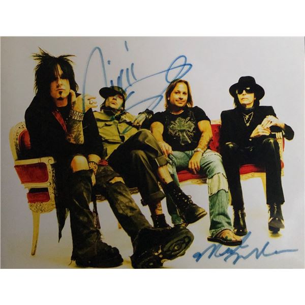 Motley Crue Mick Mares & Nikki Sixx Signed Photo