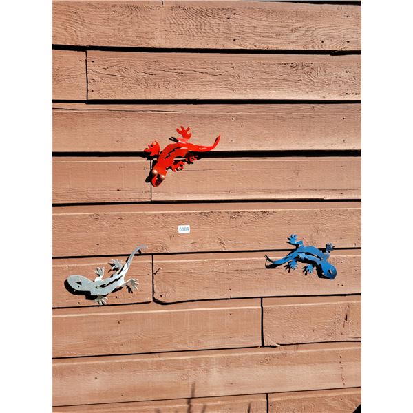 Metal Art - 3 Geckos