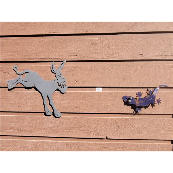 Metal Art - Gecko & Donkey