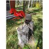Image 1 : Metal Art - 2 Red Dragon Lawn Ornaments