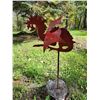 Image 5 : Metal Art - 2 Red Dragon Lawn Ornaments