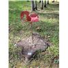 Image 1 : Metal Art - 2 Red Dragon Lawn Ornaments