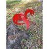 Image 4 : Metal Art - 2 Red Dragon Lawn Ornaments