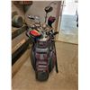 Image 1 : 14 Assorted Golf Clubs - Golf Bag - Umbrella