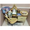 Image 1 : Metal Desk & Chair - with contents on desk