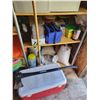 Image 4 : Shed Shelving - Tarps - Cement - Cooler - Axe