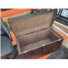 Image 2 : 410 --  Leather Tall Stool & Old Trunk