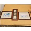 Image 1 : 421 --  Two Bruce Muir Prints with Mariner Themed Shadow Box