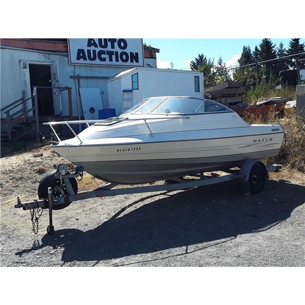 0B - 1998 MAXUM OLYMPIC EDTION BOAT   1998 ESCORT BOAT TRAILLER