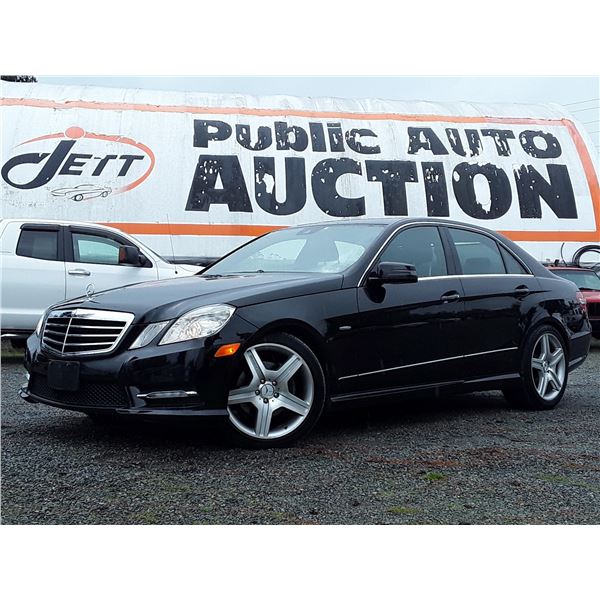 C6B --  2012 MERCEDES E350 BLUETEC , Black , 112466  KM's