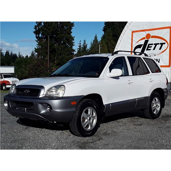 G1 --  2004 HYUNDAI SANTA FE  , White , 148315  KM's