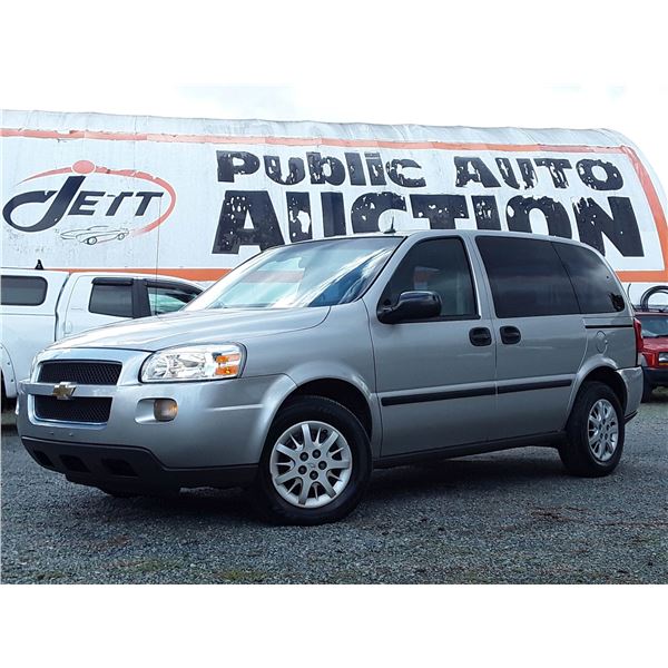 A1 --  2005 CHEVROLET UPLANDER , Grey , 105218  KM's  "NO RESERVE"