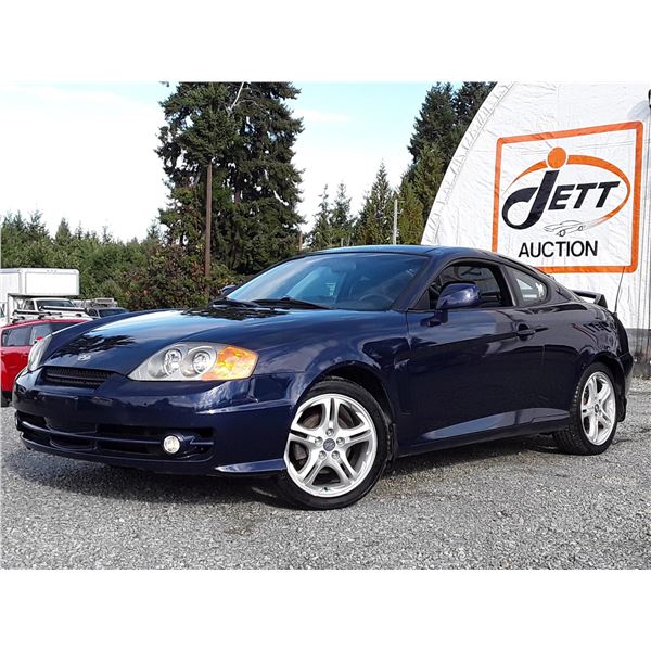 D2 --  2003 HYUNDAI TIBURON GT  , Blue , 199925  KM's