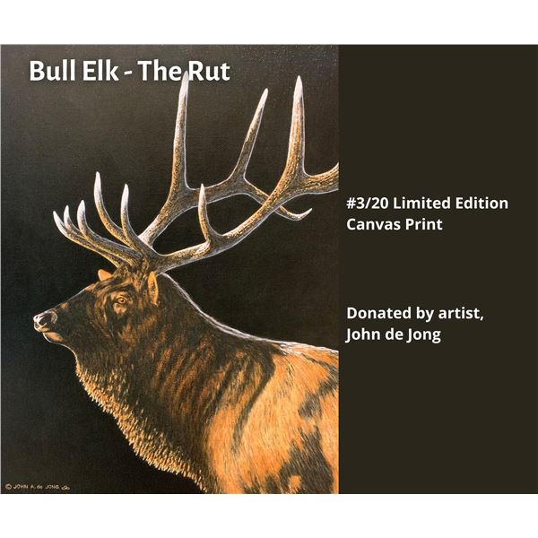 Bull Elk - The Rut. By John de Jong