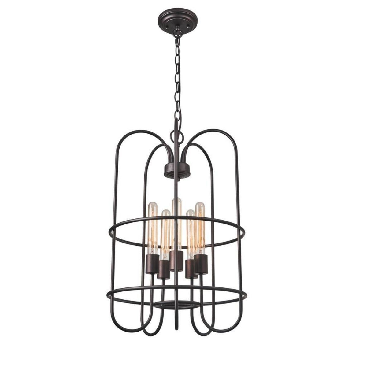 Inverted Type Light Industrial Style 5-Light Inverted Pendant Light
