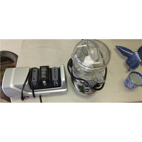 Lot of 2" Cuisinart Metal Chop and Grinder, Chef's Choice Sharpening