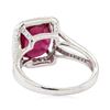 Image 3 : 4.40 ctw Ruby and Diamond Ring - 18KT White Gold