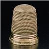 Image 2 : Collectible Antique Birks 9K Gold Engraved Etched Sewing Thimble w/ Ribbed Band
