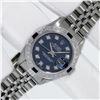 Image 2 : Rolex Ladies Stainless Steel Blue VVS Diamond & Sapphire Datejust Wristwatch