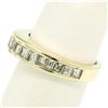 Image 4 : 14kt Yellow Gold 1.00 ctw Baguette Diamond Channel Domed Wedding Band Ring