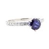 Image 1 : 1.40 ctw Sapphire and Diamond Ring - 14KT White Gold