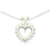 Image 5 : 14k White Gold 0.40 ctw Round Brilliant Diamond Open Heart Pendant 18" Bead Chai