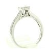 Image 3 : 14k White Gold 0.79 ctw Illusion Solitaire Princess Cut Diamond Engagement Ring