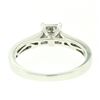 Image 4 : 14k White Gold 0.79 ctw Illusion Solitaire Princess Cut Diamond Engagement Ring