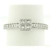 Image 5 : 14k White Gold 0.79 ctw Illusion Solitaire Princess Cut Diamond Engagement Ring