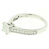 Image 8 : 14k White Gold 0.79 ctw Illusion Solitaire Princess Cut Diamond Engagement Ring