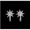 Image 1 : 0.65 ctw Diamond Earrings - 14KT White Gold
