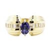 Image 2 : 1.52 ctw Sapphire and Diamond Ring - 14KT Yellow Gold