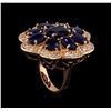 Image 4 : 14KT Rose Gold 10.37 ctw Sapphire Ring