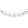 Image 2 : 0.78 ctw Diamond and South Sea Pearl Necklace - 14KT White Gold