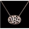 Image 2 : 0.61 ctw Diamond Necklace - 14KT Rose Gold