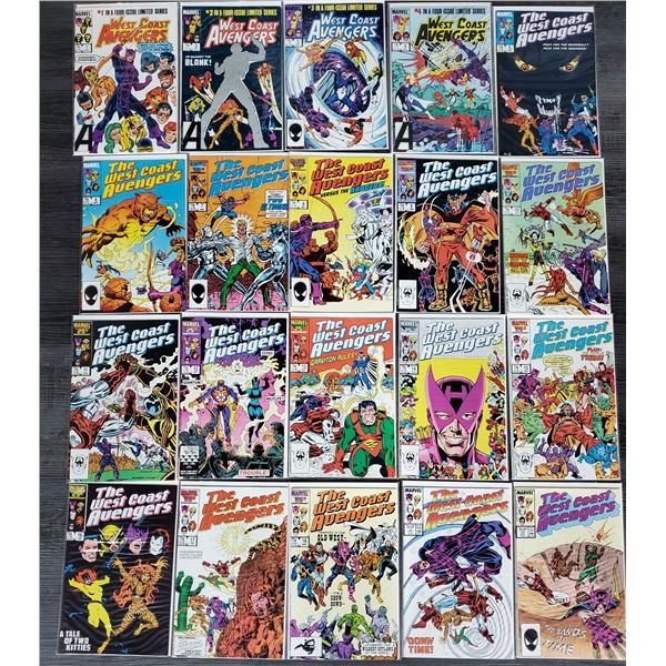 503 --  Lot of 20 Vintage Marvel Comics - West Coast Avengers #'s 1 to 20