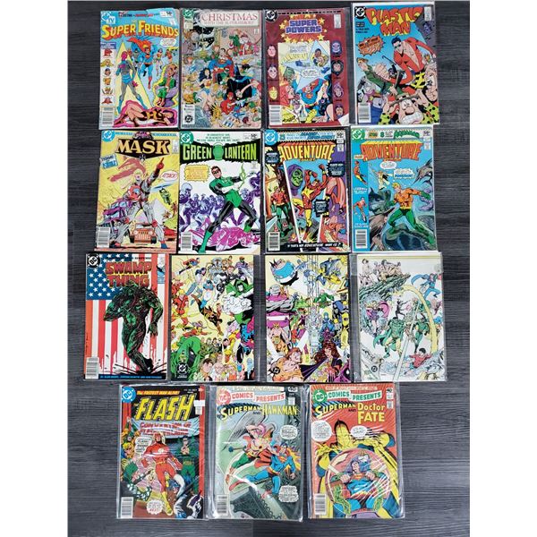 508 --  Lot of 15 Vintage DC Comics - Various, Green Lantern, Aqua Man, Adventure & More