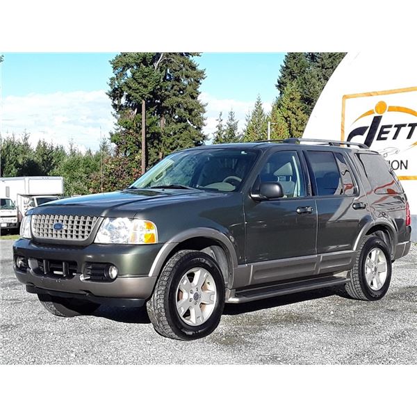 F4 --  2003 FORD EXPLORER EDDIE BAUER 4X4 , Grey , 218845  KM's