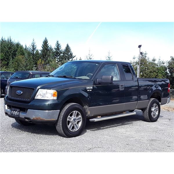 F2 --  2005 FORD F150 EXT CAB 4X4 , Green , 200653  KM's