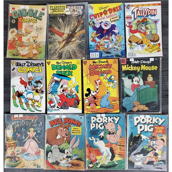 540 --  Lot of 12 Various Vintage Comics - Walt Disney and More