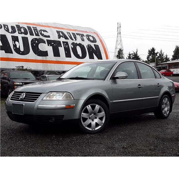 A1 --  2005 VW PASSAT GLS TDI  , Grey , 320369  KM's  TMU  "NO RESERVE"