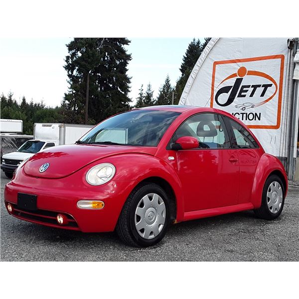 C4 --  2001 VW BEETLE GLS , Red , 206531  KM's