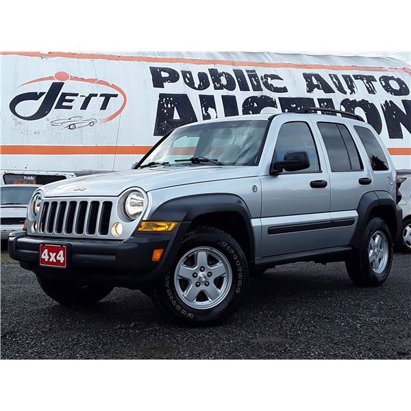 D6 --  2006 JEEP LIBERTY SPORT TRAIL RATED 4X4 , Silver , 222011  KM's