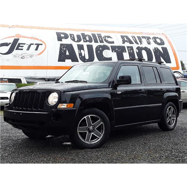 F2 --  2008 JEEP PATRIOT SPORT NORTH EDITION 4X4  , Black , 235924  KM's