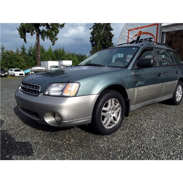 D3 --  2000 SUBARU LEGACY OUTBACK AWD , Green , 187650  KM's