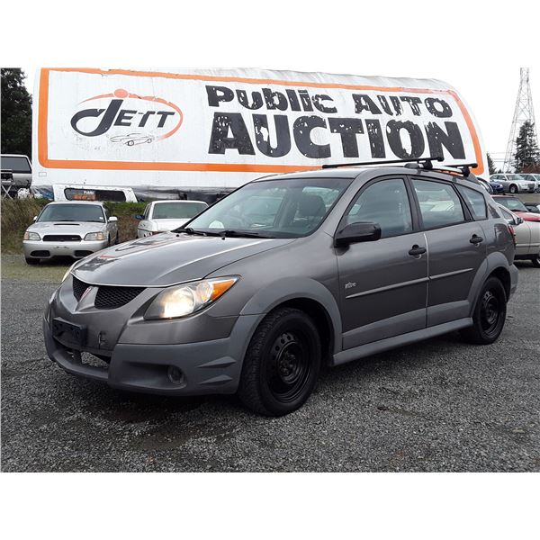 A4 --  2004 PONTIAC VIBE , Grey , 283592  KM's