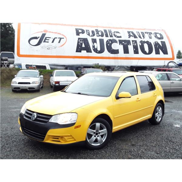 C2 --  2008 VW CITY GOLF , Yellow , 195628  KM's