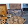 Image 3 : three carved wooden tray, wall Plaques and more