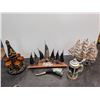 Image 1 : Lot Display Items inc Stien, Bottle with Shot Glasses, Horn Display & Sailboat Model